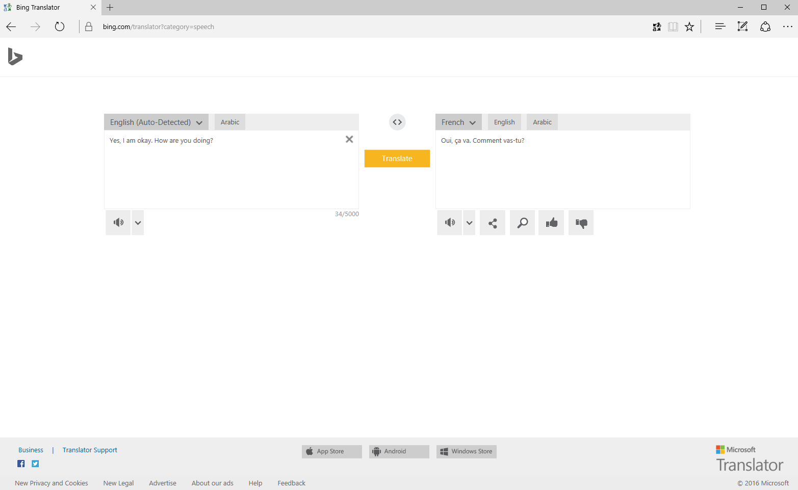 Rozhraní Microsoft Translator